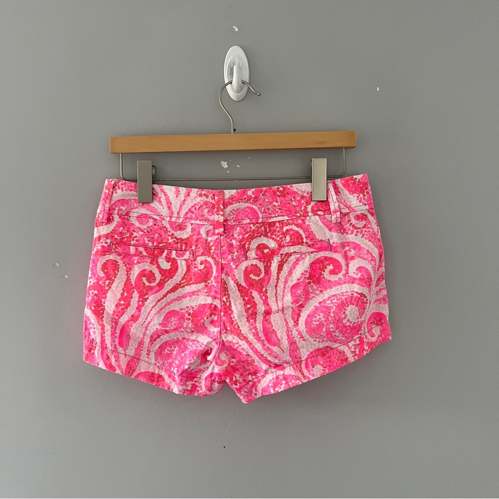 Lilly Pulitzer Walsh Shorts in Pink Pout Colorful Preppy Octopus Cotton Size 0 - Picture 2 of 9